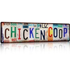 Vintage Chicken Coop Accessories Funny Rooster Sign Kitchen Farm Decor New