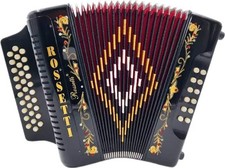 Rossetti 3 Row, 31 treble, 12 bass Diatonic button accordion