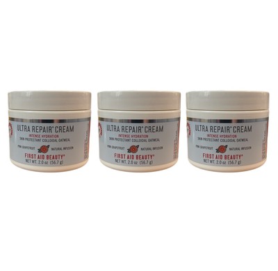 3x First Aid Beauty Ultra Repair Cream Intense Hydration Pink Grapefruit 2oz