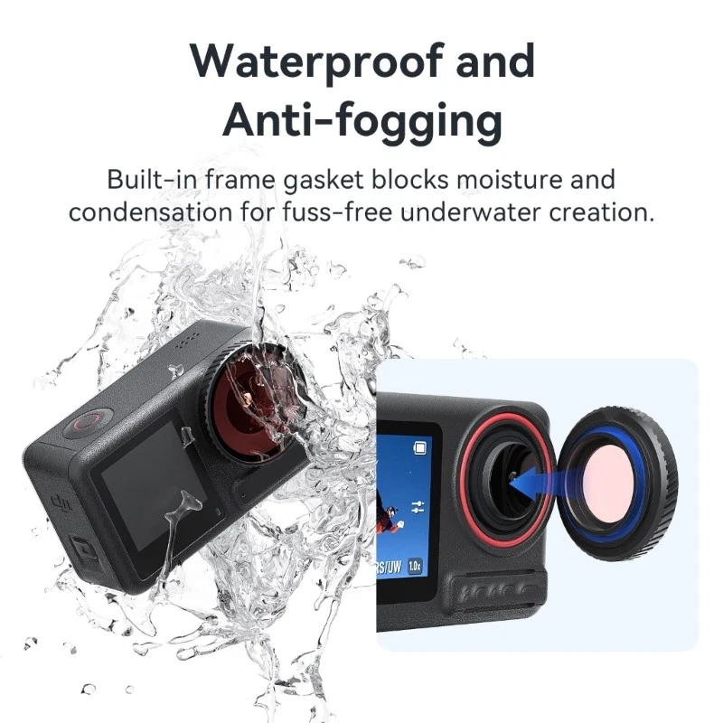 Waterproof Camera Filter For Action Cameras Scratch Resistant Lens Cover