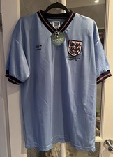 England WM Mexiko 1986 3. Trikot - Large - Retro Score Unentschieden - 8 Wilkins