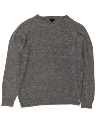 J. Crew Herren Rundhals Pullover Pulli mittelgrau gefleckt Baumwolle DO09