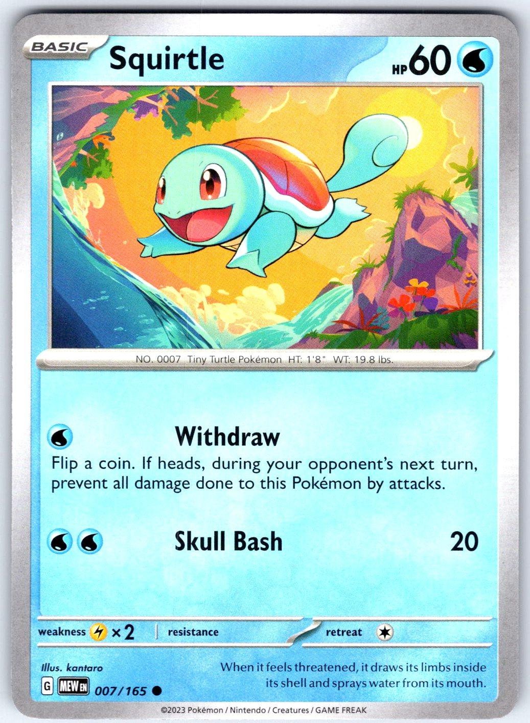 SQUIRTLE - Pokemon - 007/165 151 - NM/M