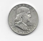 1963 - D   FRANKLIN HALF  DOLLARS VF- XF