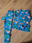 Childs Size 9-10 Years Xmas Dinner Theme Pyjama Set, Long Sleeved, Cuffed Ankle
