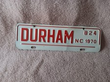 Plaque d'immatriculation Durham N.C. Town City 1970