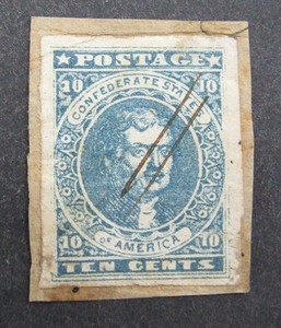 nystamps US CSA Confederate Stamp # 2 Used $200        U19x4734