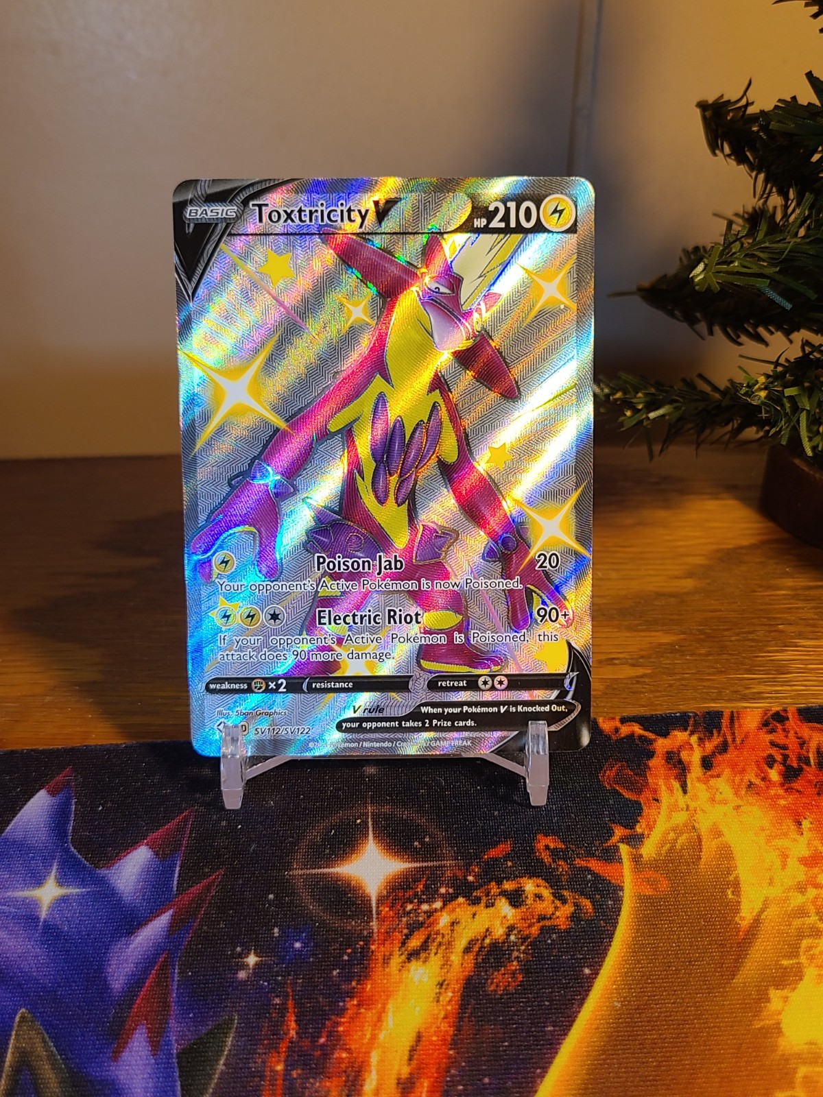 Toxtricity V SV112/SV122 Shining Fates Shiny Full Art Holo Pokémon TCG MINT
