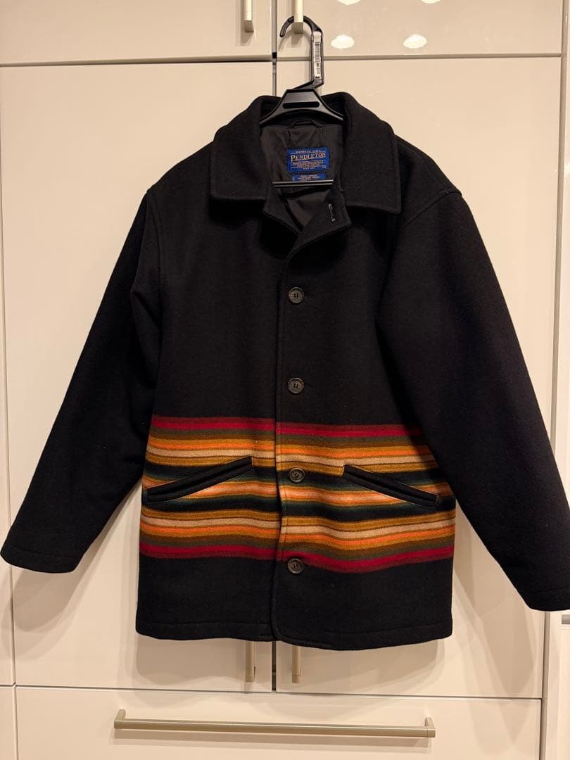 Pendleton Peacoat Black/Multicolor Wool-Nylon Ble… - image 1