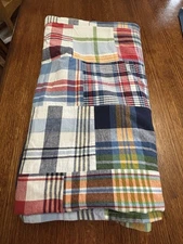 Pottery Barn Kids Madras Plaid Lined Drapes 1 Panel 44x 84 Curtain