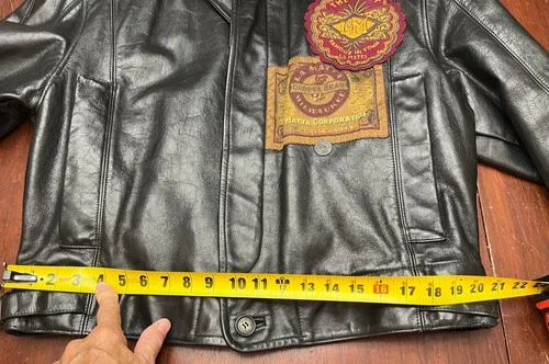 VINTAGE LA MATTA MENS ITALIAN LEATHER JACKET~US L ~ITALY SZ 50~EXCELLENT SHAPE image 13