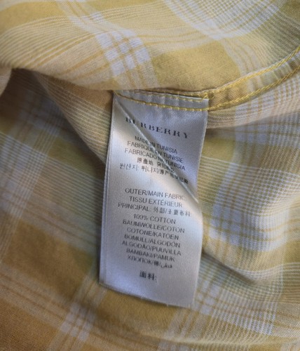  CAMICIA BURBERRY BRIT UOMO NOVA CHECK MANICA LUNGA COTONE taglia M prezzo di listino $395 - Foto 9 di 12