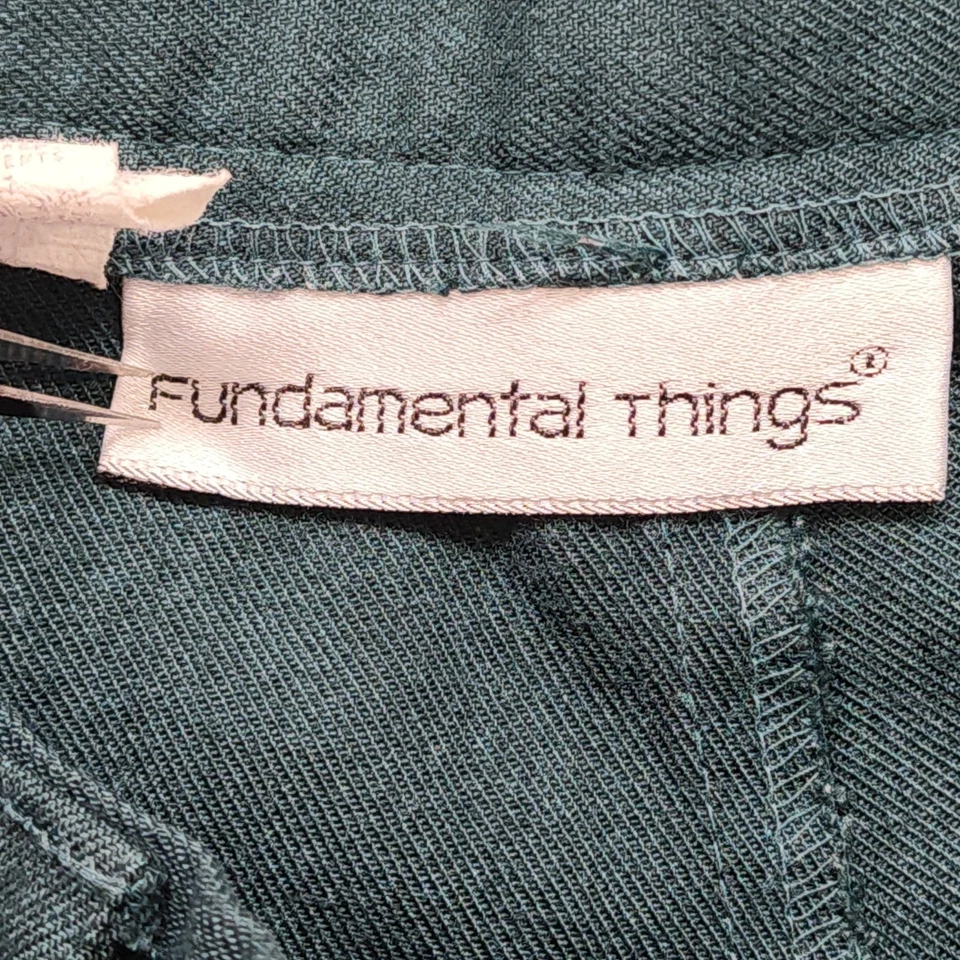 Calça Fundamental Things Feminina Vintage Anos 90 18 Verde Cintura Alta Plissada Cônica - Imagem 3 de 4