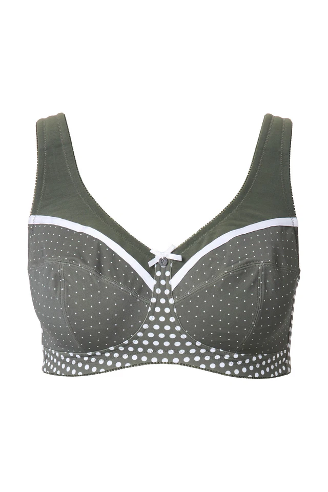 Ulla Popken Damen große Größen Entlastungs BH Punkte ohne Bügel Cup C F 834286