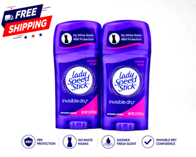Lady Speed Stick Invisible Dry Shower Fresh Antiperspirant Deodorant 2.3 oz two