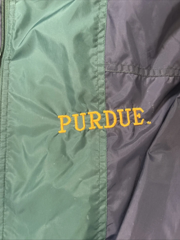 Vintage Purdue University Wind Breaker 1/4 Zip Hooded Men’s 2XL Charles River  - Image 2 of 4