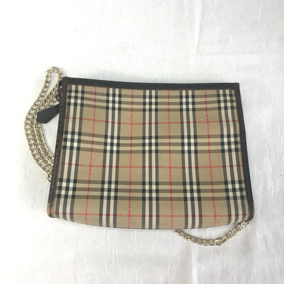 Vintage Burberry Haymarket Check Convertible Custom Crossbody Clutch Bag - Image 3 of 4