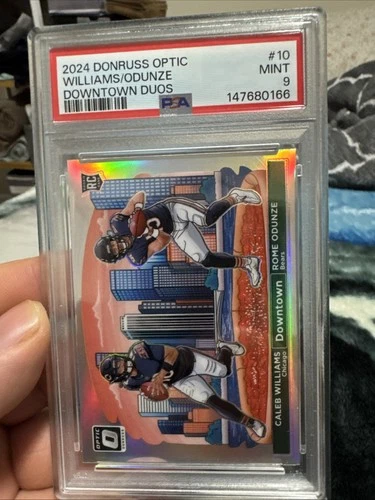 2024 Donruss Optic CALEB WILLIAMS ROME ODUNZE Downtown Duos SSP Rookie - PSA 9