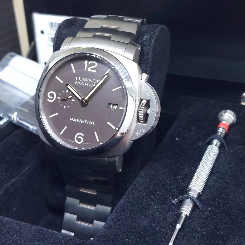 Panerai 44 mm marrón 3 días 1950 Titanio Luminor Marina PAM352 PAM00352 (sin fecha) Foto 3 de 4
