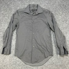 CK Calvin Klein Men's Slim Fit Striped Non Iron Button Down Dress Shirt 15 32-33