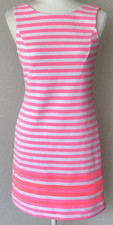 LILLY PULITZER Eden Sleeveless Lined Stripe Dress Wms XS Pink White