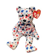 TY Beanie Baby - RED, WHITE & BLUE the Bear (8.5 inch) -MWMTs Stuffed Animal Toy