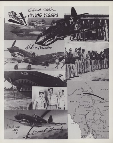 TIGRES VOLANTS - PHOTOGRAPHIE DÉDICACÉE SIGNÉE AVEC COSIGNATAIRES - Photo 1/4