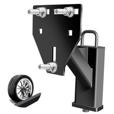 Stake Pocket Spare Tire Mount, Trailer Spare Tire Mount Fit Black - 2 x 4 inch