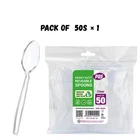 Heavy Duty Plastic Spoons 50s × 1