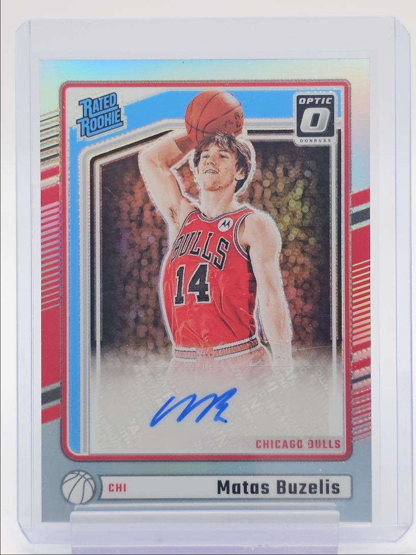 MATAS BUZELIS 2024-25 DONRUSS OPTIC RATED ROOKIE HOLO PRIZM RC AUTO Q3701