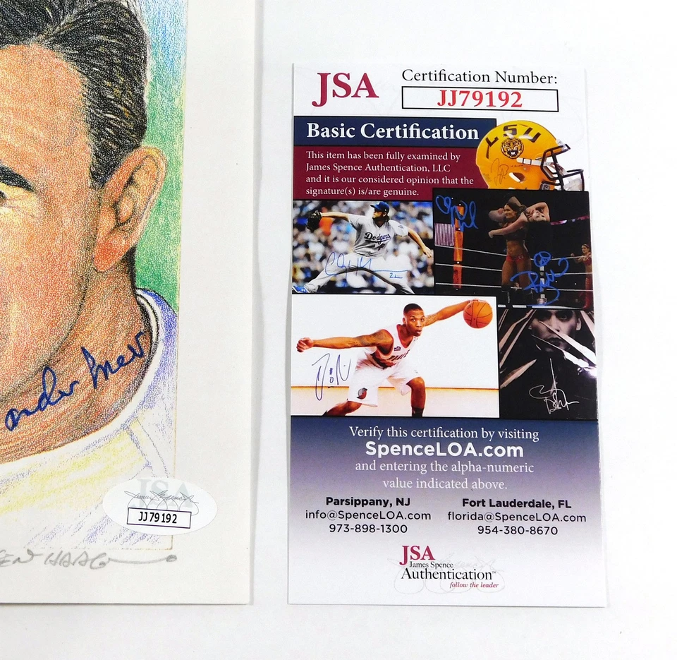 Don Larsen/Bobby Thomson/John VanderMeer Signed 11x14 Color Print 3 JSA Autos - Image 4 of 4