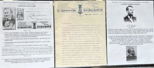 CIVIL WAR 4th OH IND. CAVALRY MARCH TO SEA GAR COMMANDER WILLIAMS LETTER SIGNED