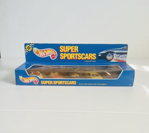 1990 Hot Wheels Super Sportscars 5 Car Gift Pack - Afbeelding 1 van 17