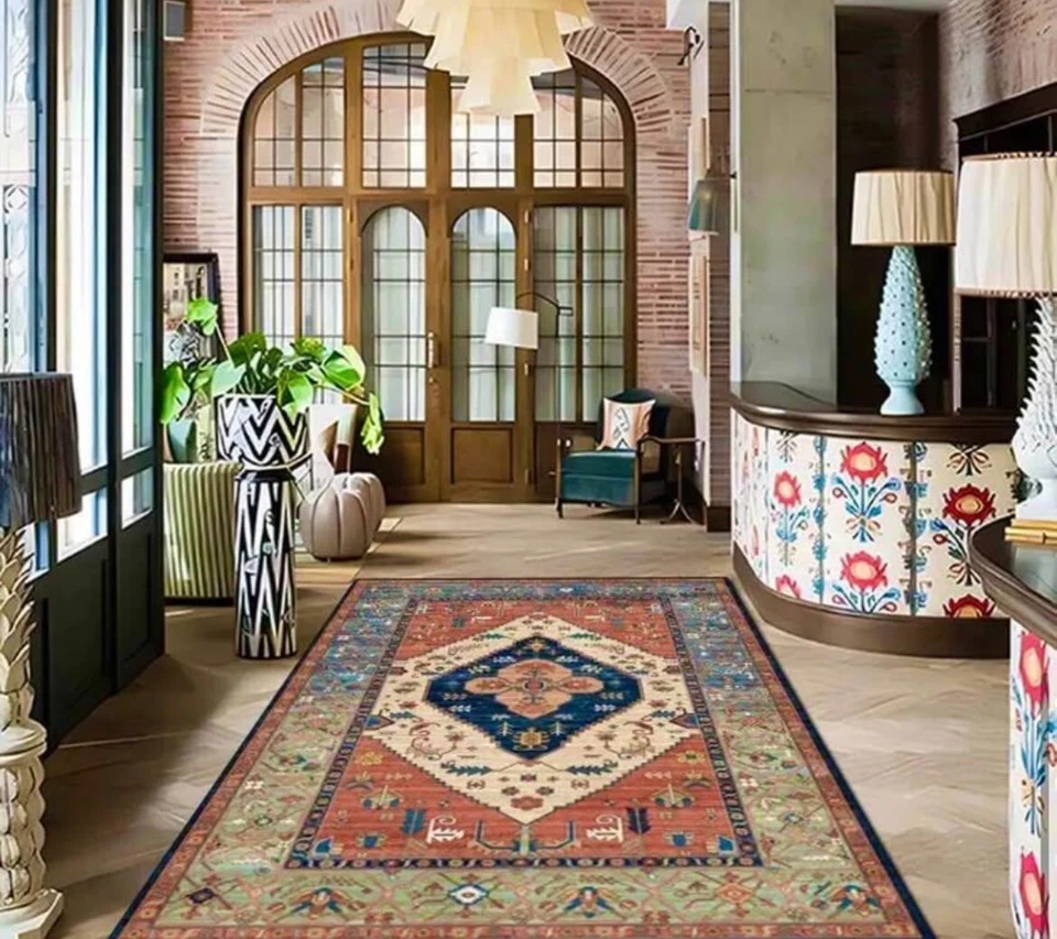 6x9 Nuevas Alfombras Bohemias Lavables a Máquina Boho Marroquí De Colección Viejo Mundo Foto 4 de 4