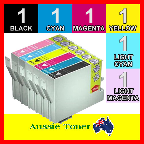 6x Non OEM Ink T0491 T0492 T0493 T0494 T0495 T0496 For EPSON R230 R310 