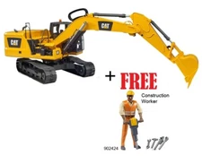 Bruder 02484 CAT Excavator with free construction  worker 60021