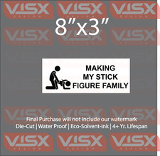 Making My Stick Figure Family Bumper Sticker Funny Jdm Tailgate Sex Boobs Mom