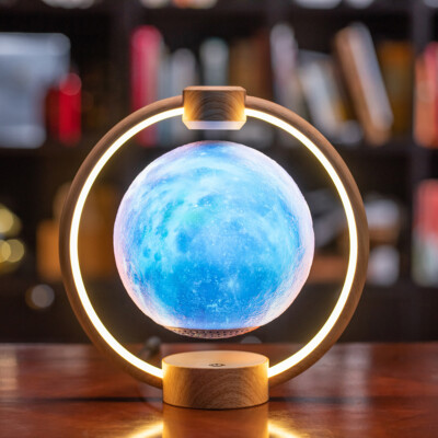 Levitating 3D Moon Lamp with Bluetooth Stereo & Color-Changing LED