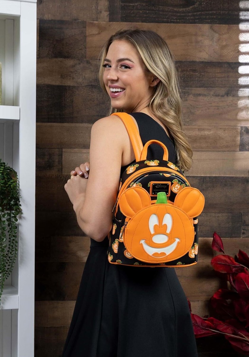 Loungefly Disney Mickey-O-Lantern Womens Double Strap Shoulder Bag
