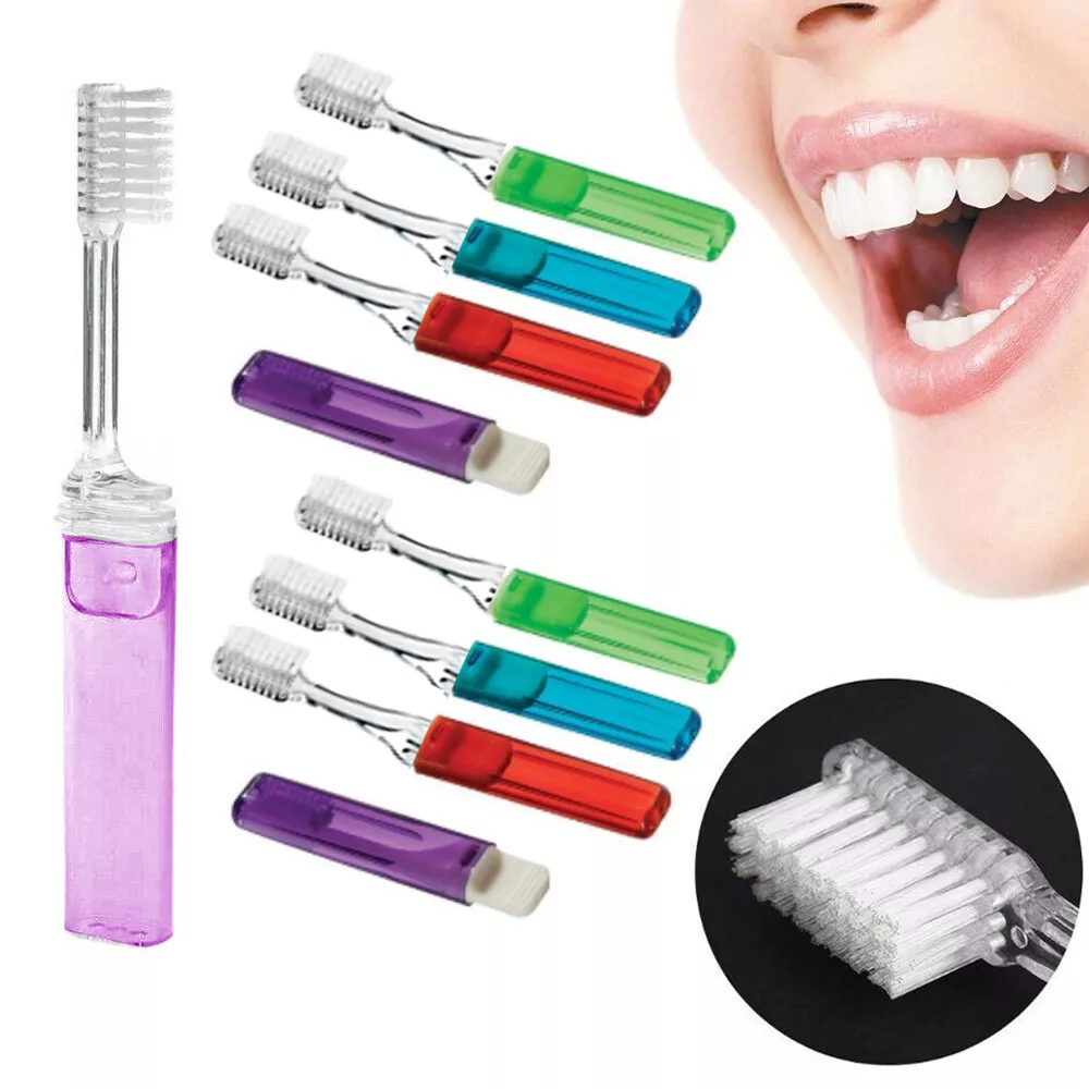 8 Pc Portable Toothbrush Holiday Compact Travel Brush Soft
