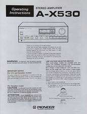 Pioneer A-X530 - Istruzioni per l'uso amplificatore stereo Hi-Fi - MANUALE UTENTE 
