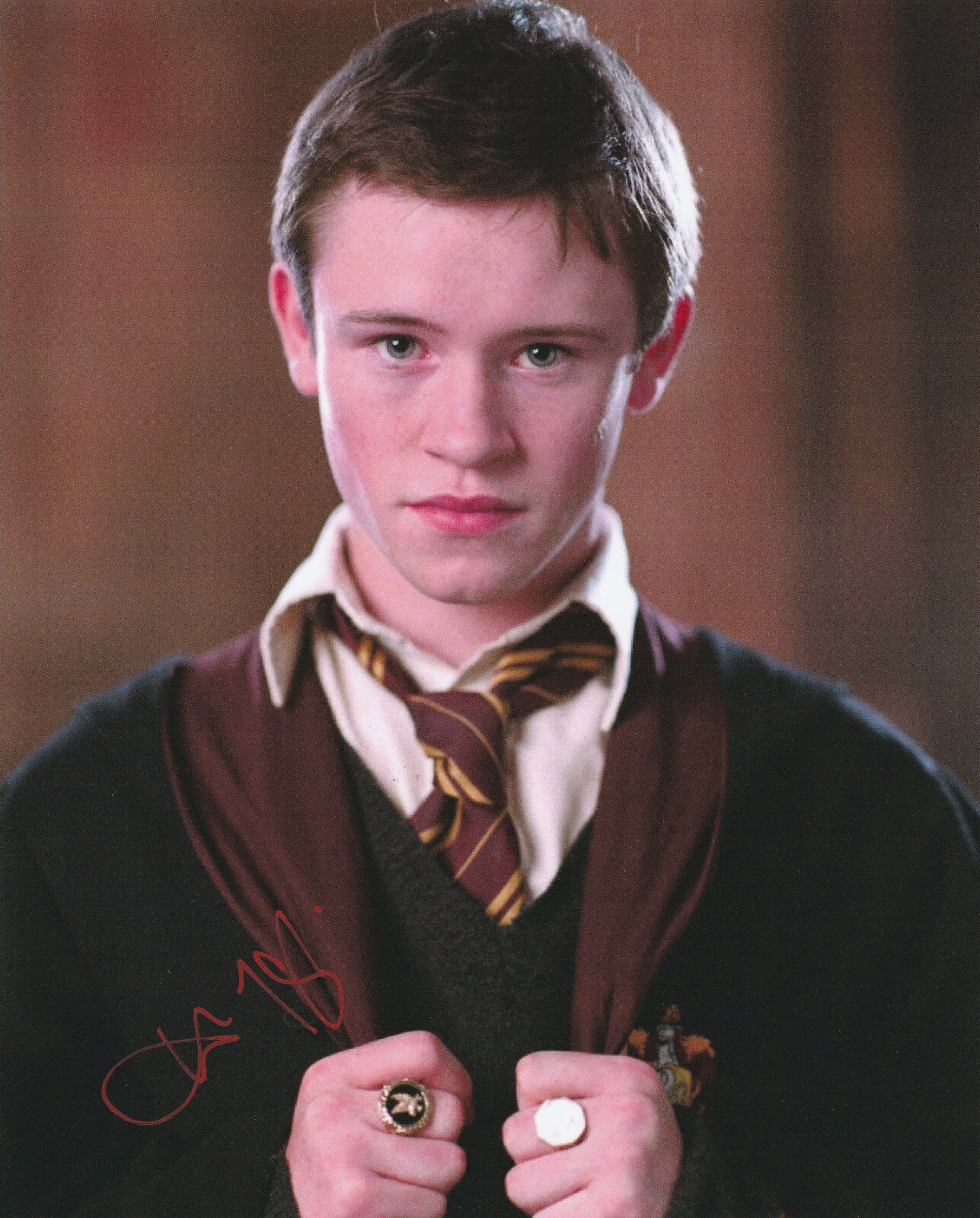 Foto firmada por DEVON MURRAY Harry Potter Seamus Finnigan 10"X8" PRUEBA EXACTA/CERTIFICADO DE AUTENTICIDAD