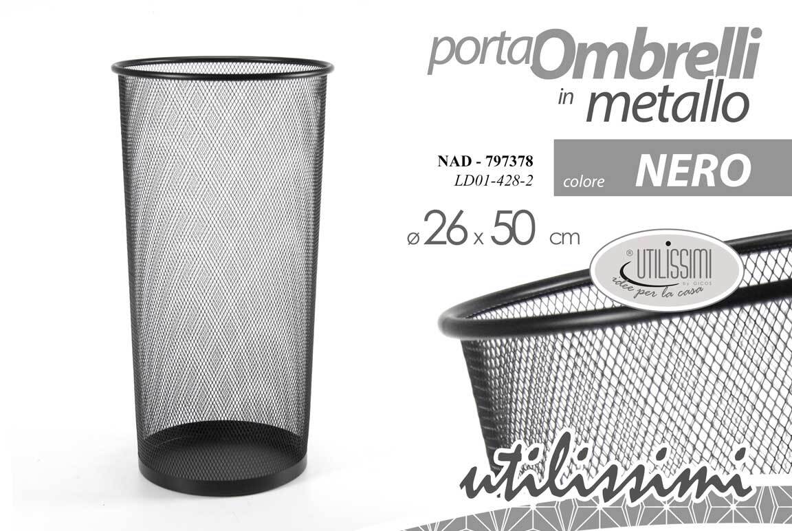 Porta Ombrelli Cesto Cestino Portaombrelli Metallo Traforato Casa Ufficio h50*26