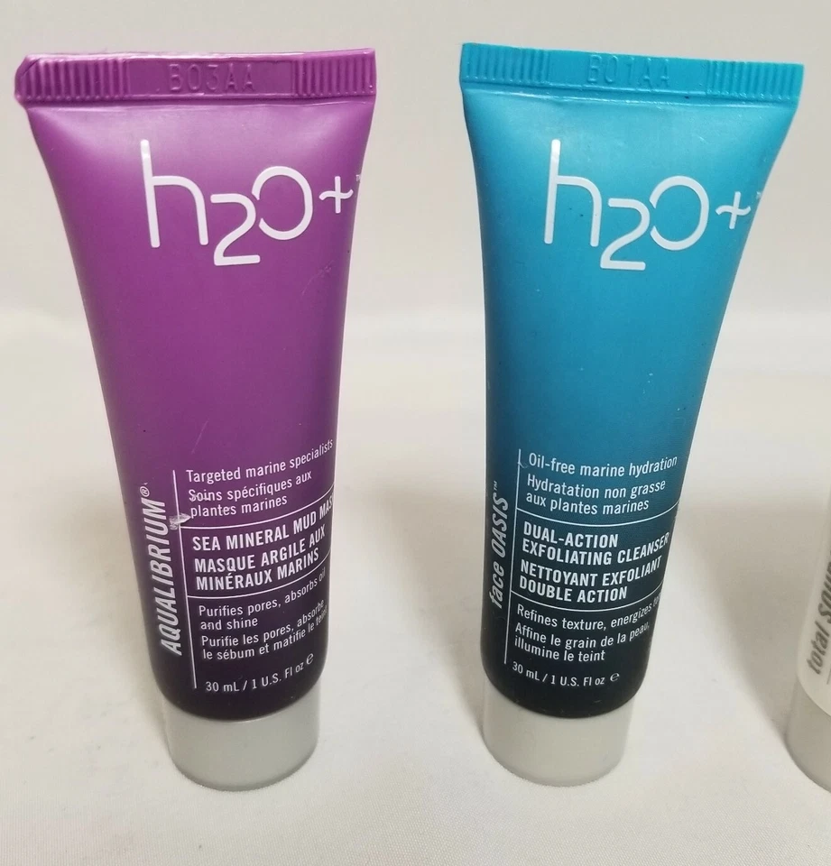 Lote de 4 H2O+ Spa Tamaño de Viaje Rostro Facial Marino Cuidado de la Piel Mascarilla Limpiador Foto 3 de 4