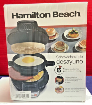 Hamilton Beach Breakfast Sandwich Maker - Black - #25621 - NEW SEALED