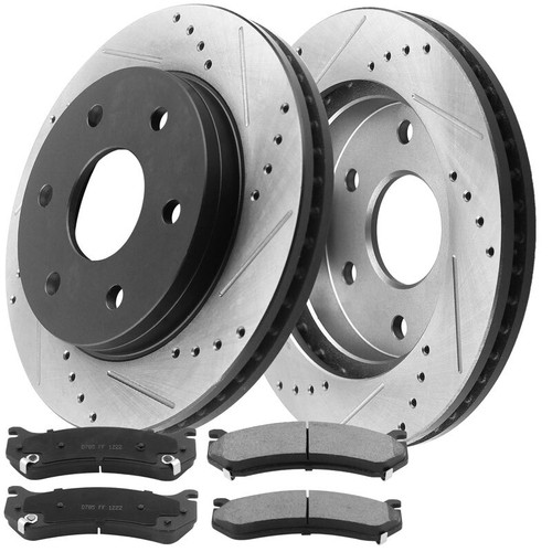 Front Brake Rotors Brake Pads For Chevy Silverado Tahoe GMC Yukon Yukon