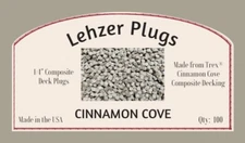 New 1/4" Trex "Cinnamon Cove" Plugs for Composite Decking