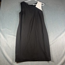 Lauren Ralph Lauren Womens Sheath Dress SIze 10 Black White Polyester Sleeveless