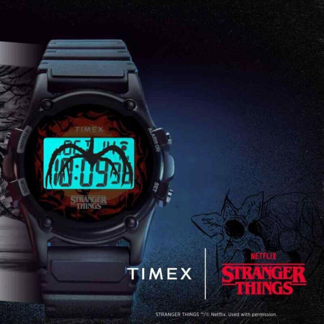 Timex Atlantis x Stranger Things Watch Limited Resin Strap Black