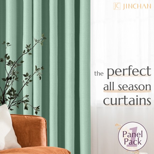 1 Panel Blackout Darkening Superior Quality Curtain Grommet Thermal Panel - Picture 108 of 126
